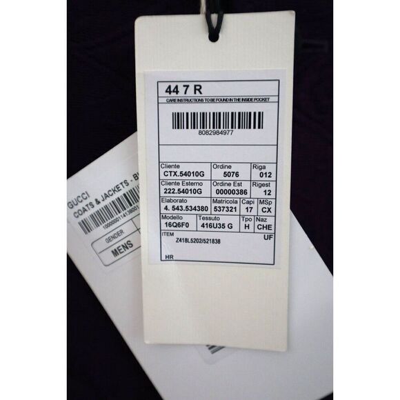 Gucci Men's Sz 44 Purple Embellished Wool Brocade Jacquard Evening Jacket - Picture 5 of 14